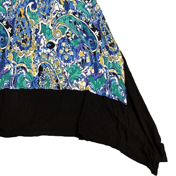 Ellen Tracy Women's Floral Maxi Dress Size S Halter Shark Bite Hem Stretch Boho - Picture 8 of 16